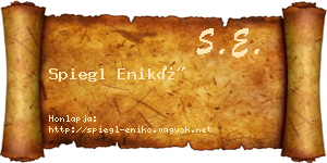 Spiegl Enikő névjegykártya
